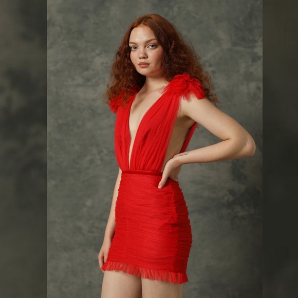 Free People HARLIE TULLE MINI DRESS - Picture 4 of 8